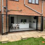 bifold doors fully open view - belfry Windows