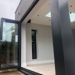 close up of bifold doors for your conservatory - belfry Windows