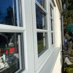 close up on kitchen window installation - belfry Windows