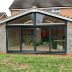 conservatory full wall window and door installation - belfry Windows