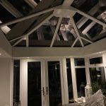 conservatory installation at night - belfry Windows