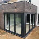conservatory installation of bifolds - belfry Windows