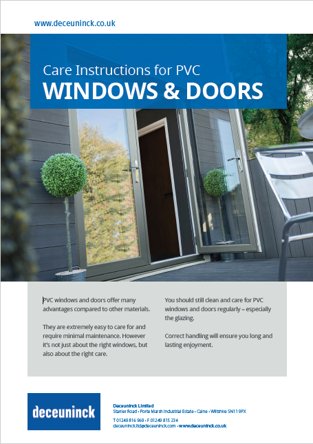deceuninck care and maintenance