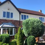 front garden view of window installation - belfry Windows