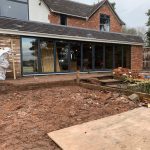 garden renovations with new bifold doors installed - belfry Windows