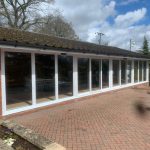 long building bifolds after - belfry Windows