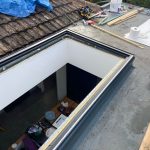 skylight fitting progress - belfry Windows