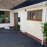 small high window by front door installation - belfry Windows