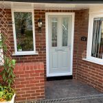 white single front dooor fitting - belfry Windows